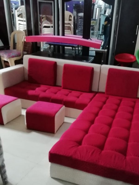 Multi Seater Sofa in Dark Red Colour